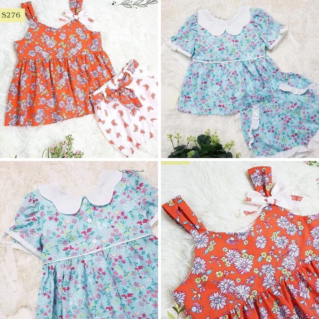Bộ Cotton Hoa Nhí Sale Shock Cho Bé Gái 2-7 Tuổi - Jumping Beans Offcial Store
