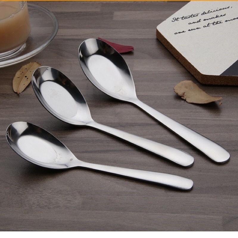 thìa súp, thìa phở inox 430 hàng cao cấp sáng bóng dày đẹp