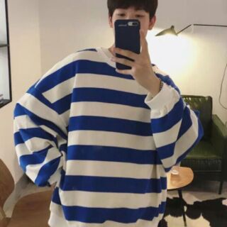 [ UNISEX ] Áo nỉ sweater kẻ thụng