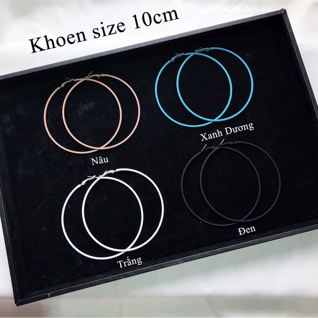 Khuyên Tai Màu - Khoen Tai Tròn Màu Size 10cm Đủ Màu Phong Cách Hàn Quốc