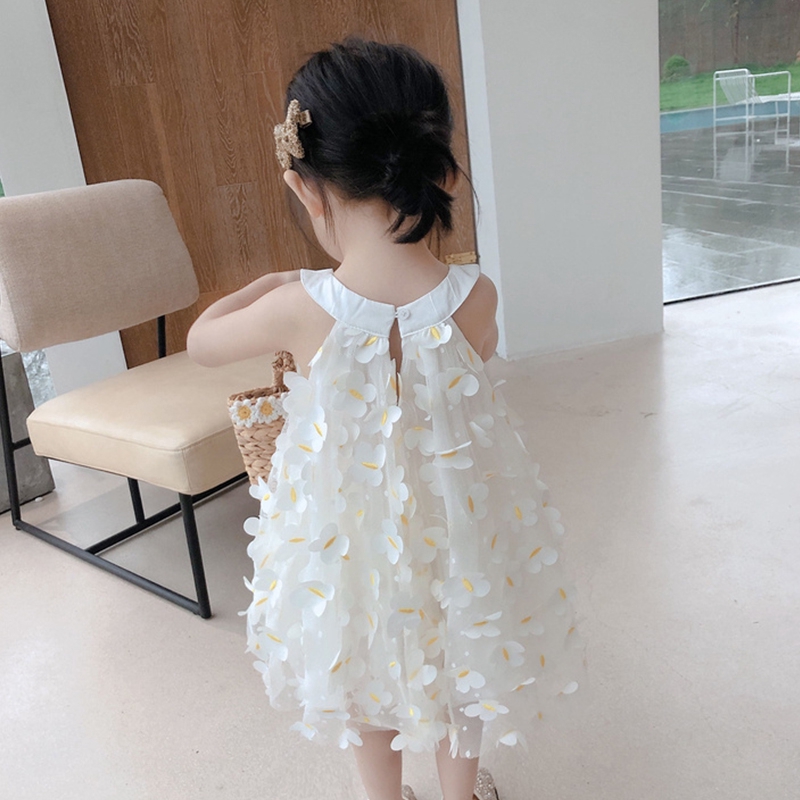 Đầm Bé Gái Công Chúa Phối Hoa Cho Bé Gái