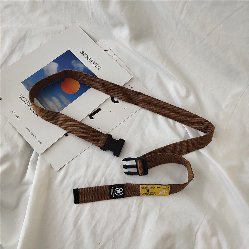 Thắt Lưng Vải Canvas Khóa Nhựa Thời Trang Hàn Quốc 22559