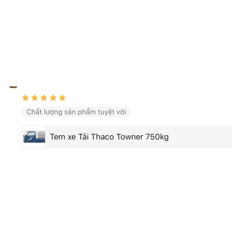 Tem Xe Tải Thaco Towner 750kg, 800kg, 900kg, 950kg, 990kg