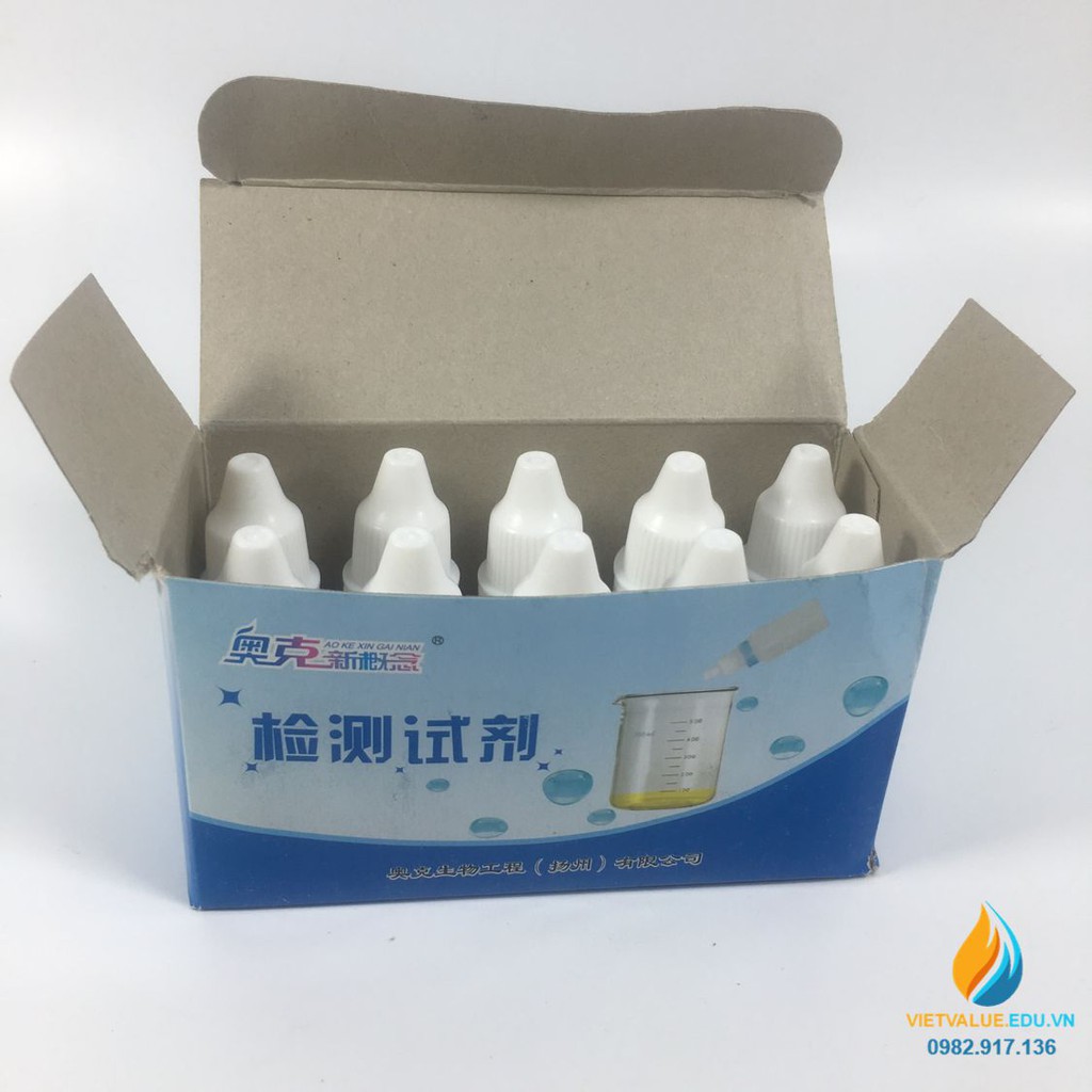 Thuốc thử phenolphtalein xác định độ axit hay bazo cho dung dịch, dung tích 10ml