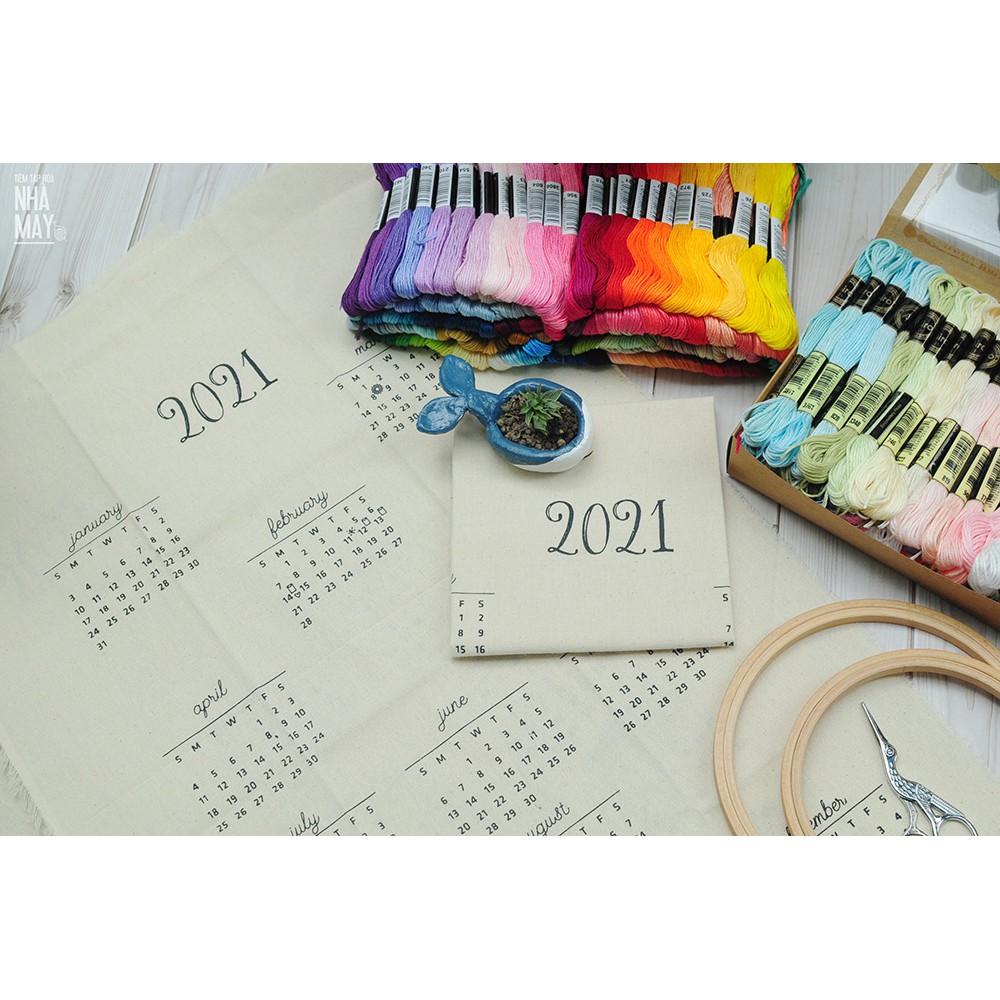 Phôi lịch in vải 2021