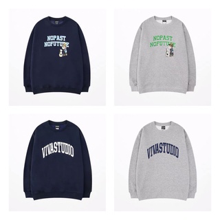 Áo sweater unisex form rộng brand Nelly Heybig chính hãng streetstyle in trước ngực S4