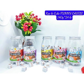 LỌ 140gr KẸO SỮA BÒ MILK SUGAR CUBE NHIỀU VỊ