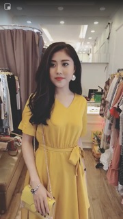 ĐẦM XÒE VÁY XÒE DÀI CỔ TIM CỘT EO ĐẸP 2019