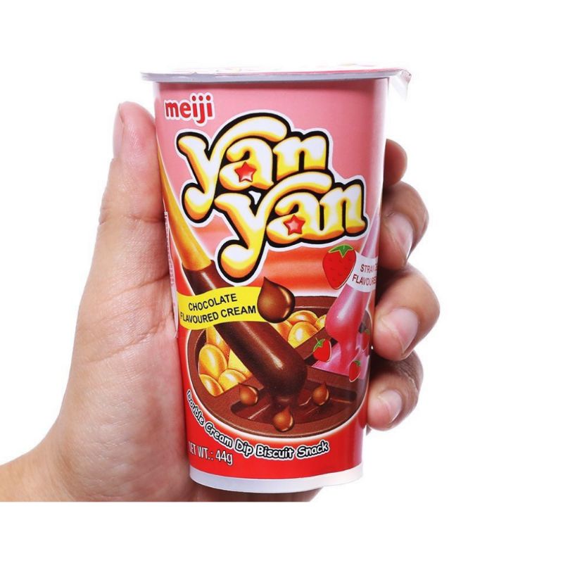 [Mua 1 ly Tặng 1 ly] Bánh Que Chấm Kem Yan Yan Double Cream 44g date 19-08-2022