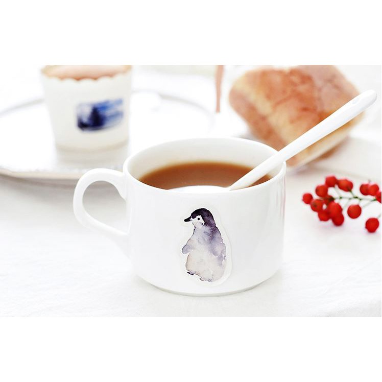 Bộ 46 Sticker Hàn Quốc hình Hoa Cỏ Động Vật Sương Mù dán trang trí E06