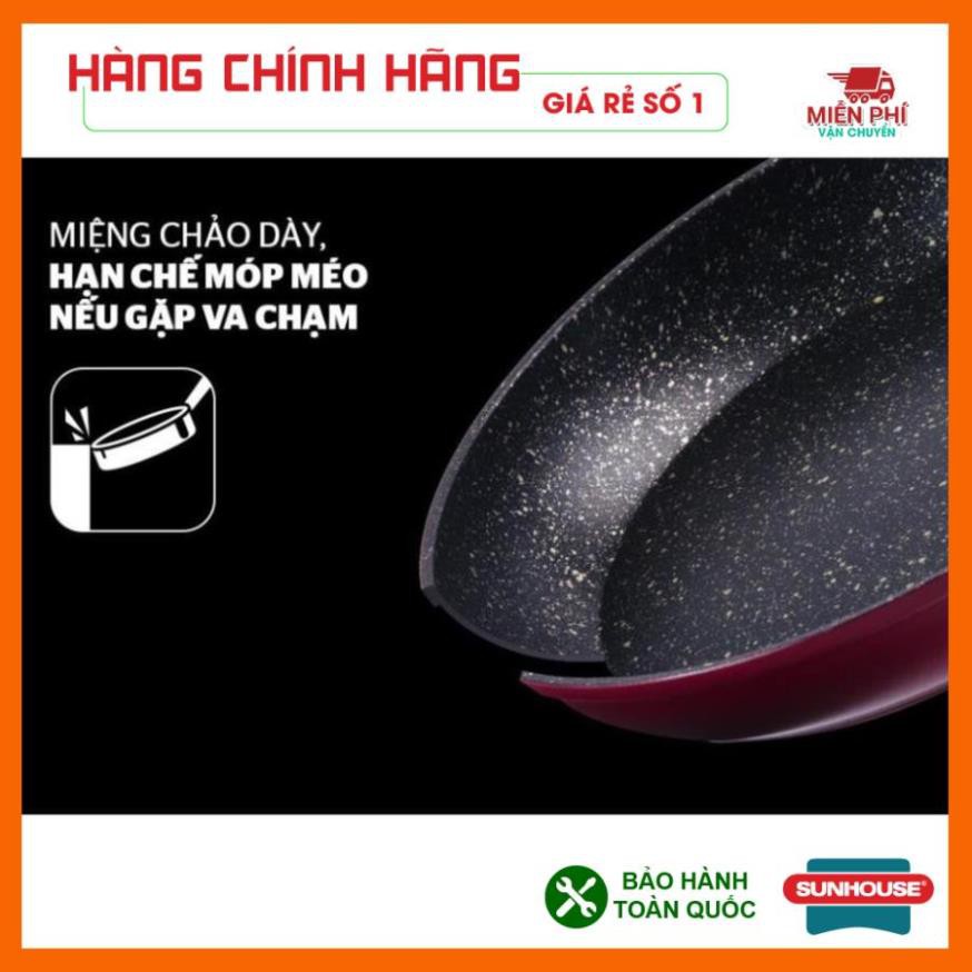 💥Siêu rẻ- Siêu rẻ CHẢO ĐÁ HOA CƯƠNG ĐÁY TỪ SUNHOUSE 24CM, CHẢO CHỐNG DÍNH SUNHOUSE 24CM. -Freeship 50k -Freeship 50k