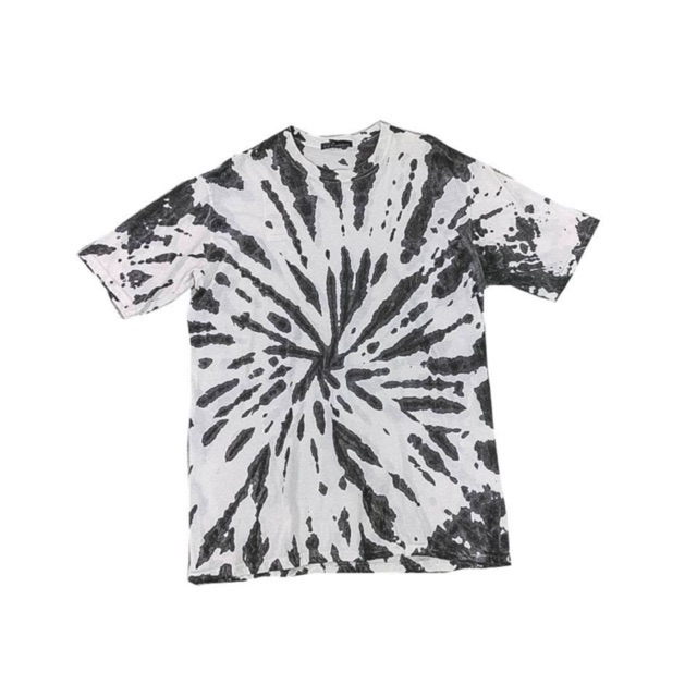 Tie dye black waxed