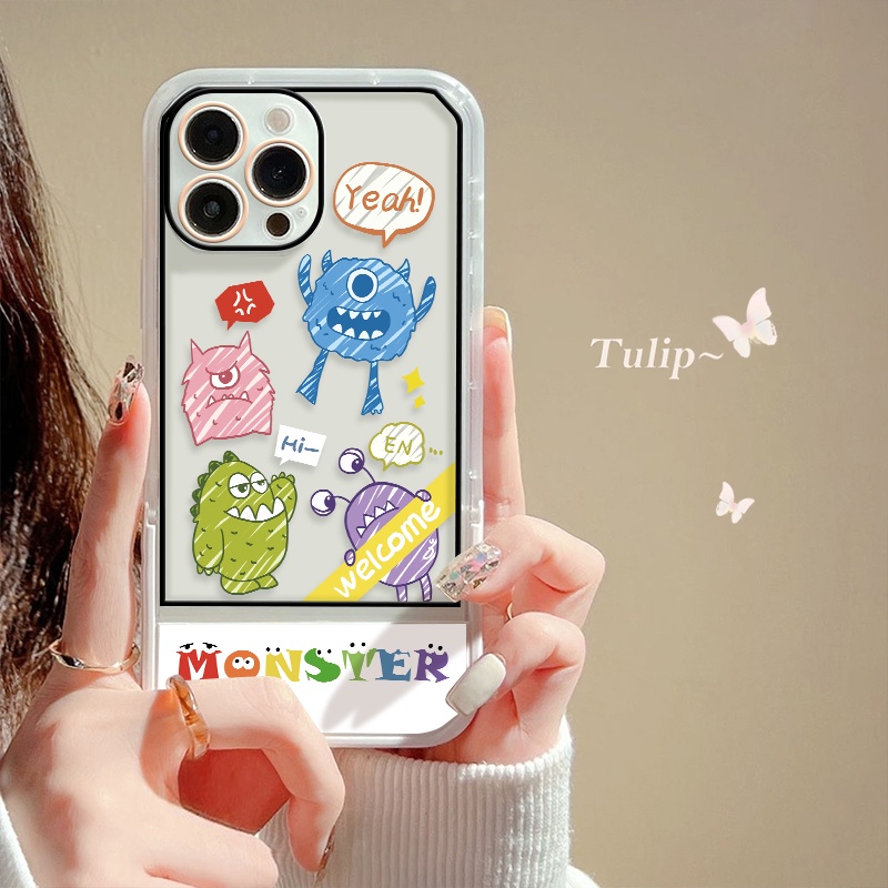 Ốp Điện Thoại Silicone Mềm Chống Sốc In Hình Quái Vật Cho IPhone 13 12 11 Pro Max SE 2020 X XR XS 8 7 6S 6 Plus