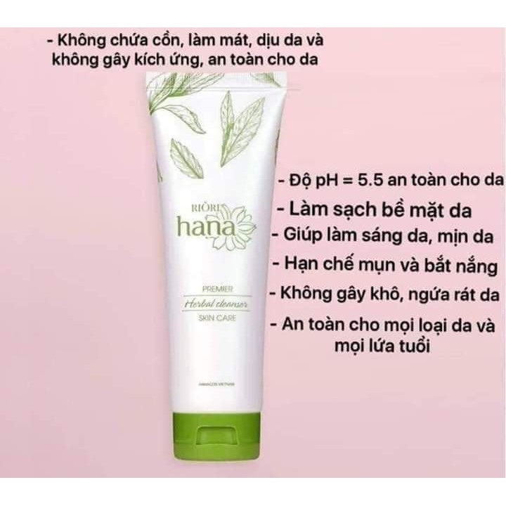 (Date mới) Sữa rửa mặt Riori 120g