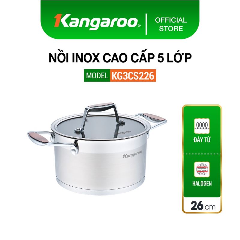 Nồi inox 5 lớp cao cấp của kangaroo kg3cs222