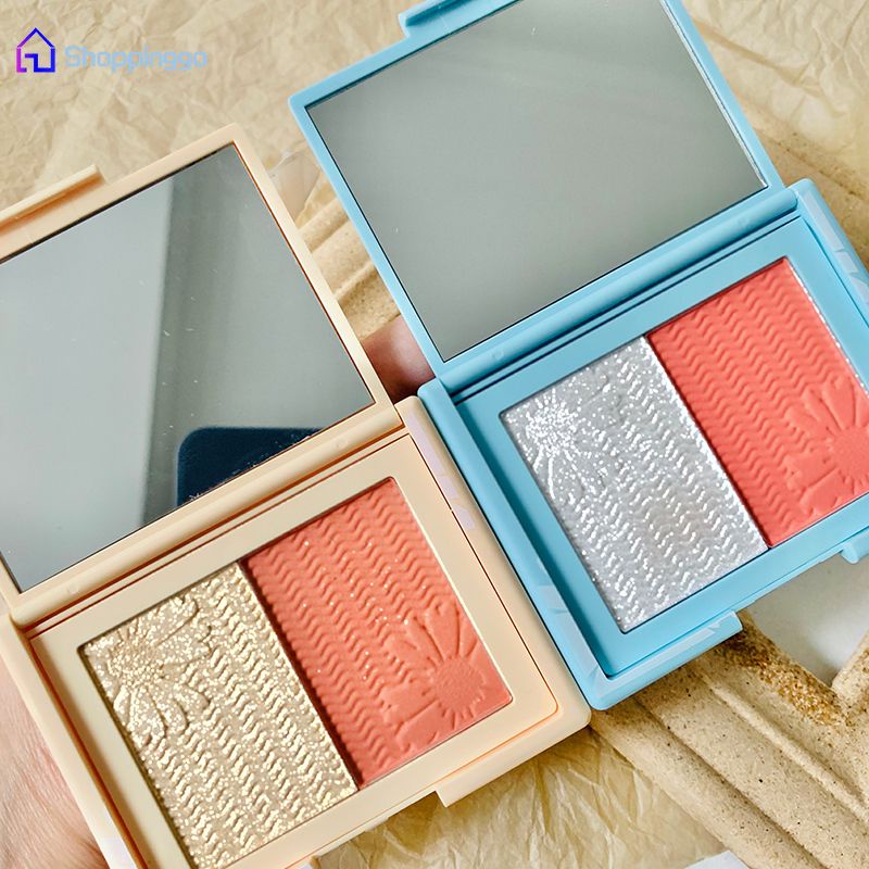 Bảng phấn má hồng hai tông màu bắt sáng lâu trôi dễ lên màu hình hoa cúc nhỏ
 | BigBuy360 - bigbuy360.vn