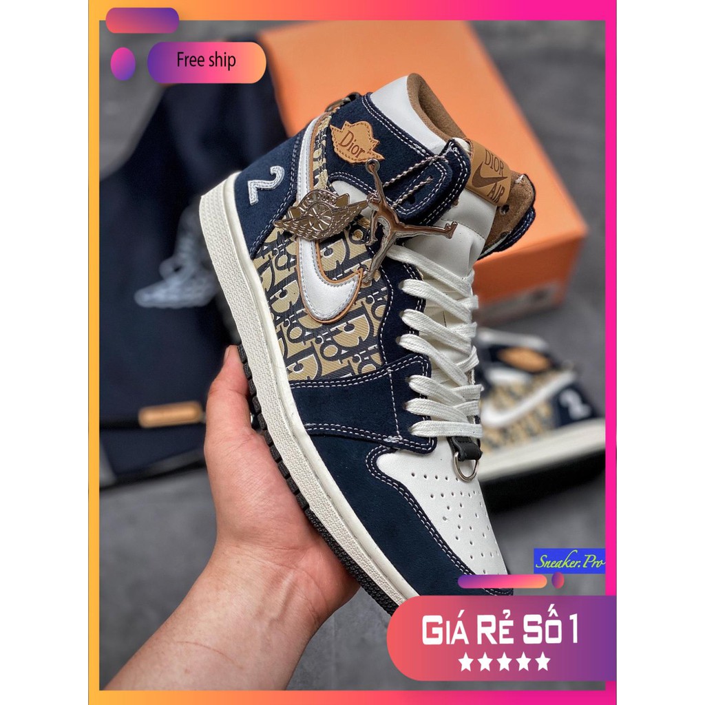 (SỐ LƯỢNG ÍT) Giày thể thao DI.OR x AIR JORDAN 1 cao cổ siêu đẹp cho nam và nữ siêu đẹp ⁸ :; ` ; , ‣ , * # ˢ :