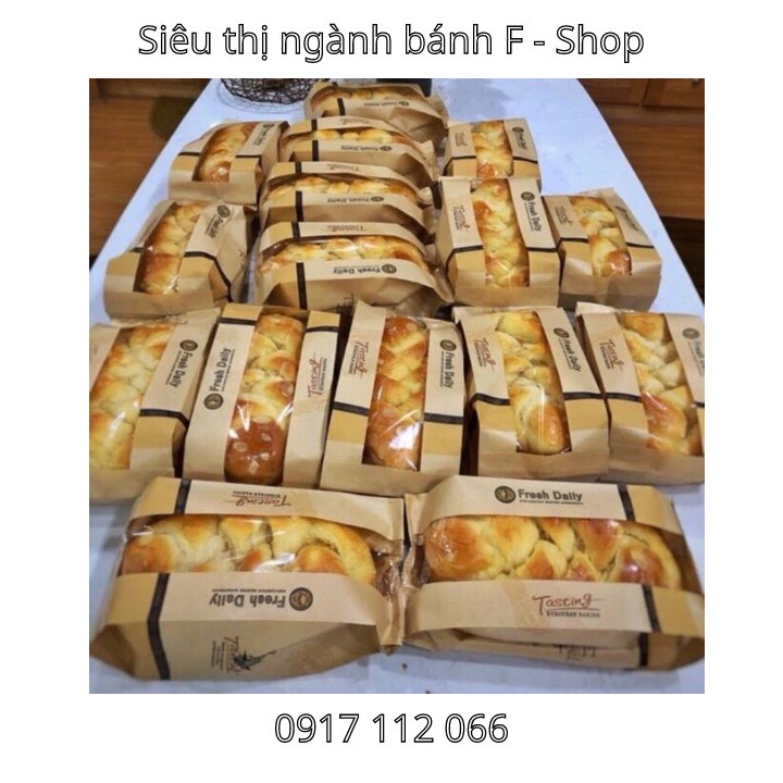 Set 50 Túi Bánh Mỳ Hoa Cúc Ngang