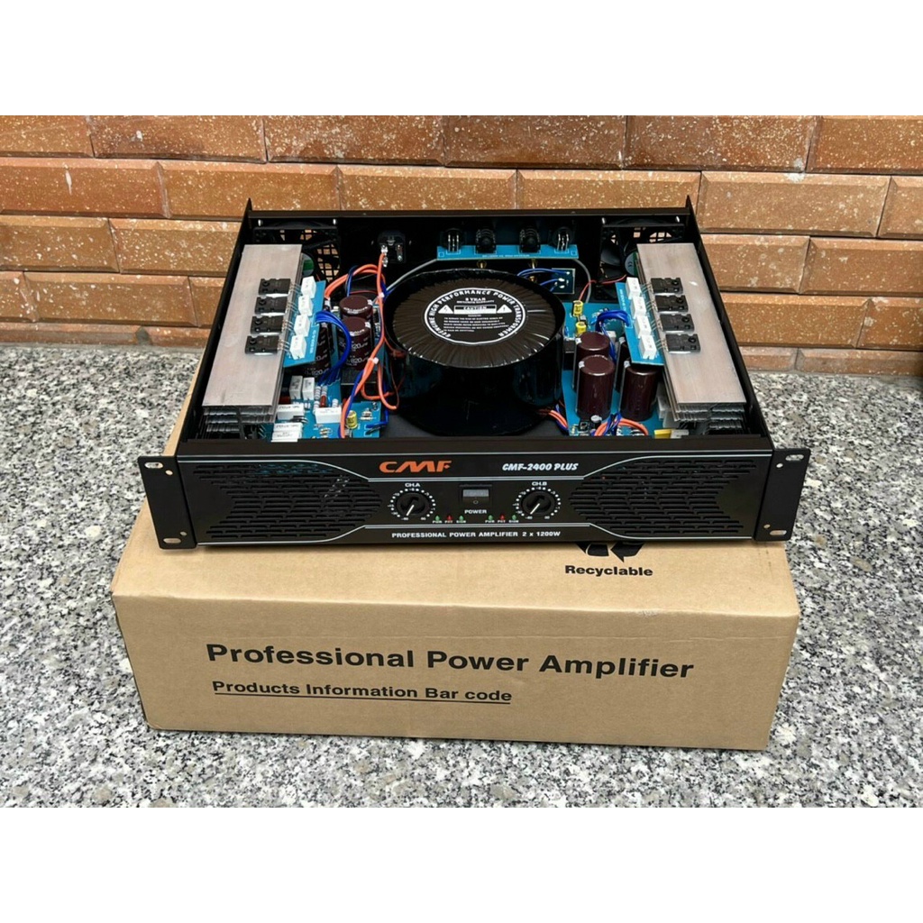 Đẩy Công Suất CMF 2400 PLUS 24 Sò To 2 Kênh 1200W