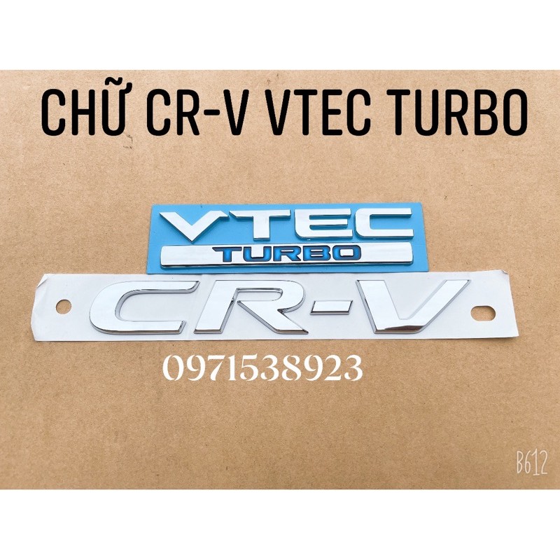 logo chữ CR-V VTEC TURBO dán đuôi xe CRV