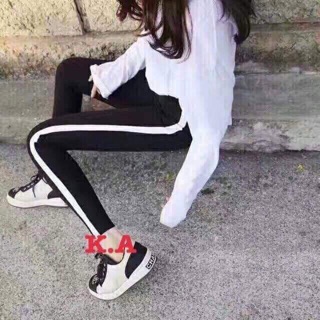 Quần Legging Da Cá 1 Sọc