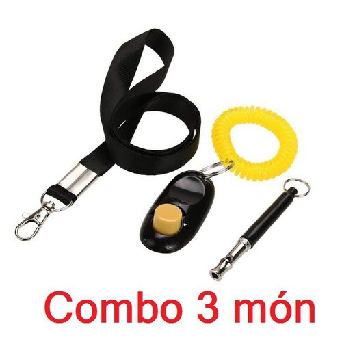 Combo clicker + còi + dây buộc
