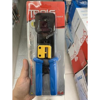 Trợ giá kìm bấm hạt mạng xuyên thấu tools-combo 100 hạt mạng xuyên thấu thương hiệu tool cat5 / cat 6