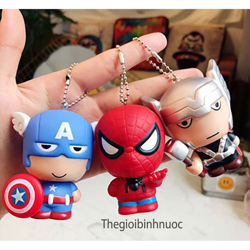 Móc Khóa Túi Xách Captain America Ironman Thor Superman K168