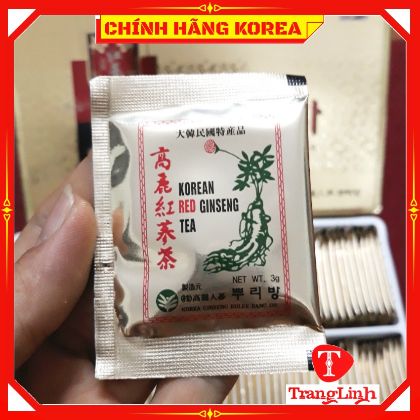 Trà hồng sâm hàn quốc đặc biệt Trà sâm chính hãng hộp 100 gói tranglinhkorea