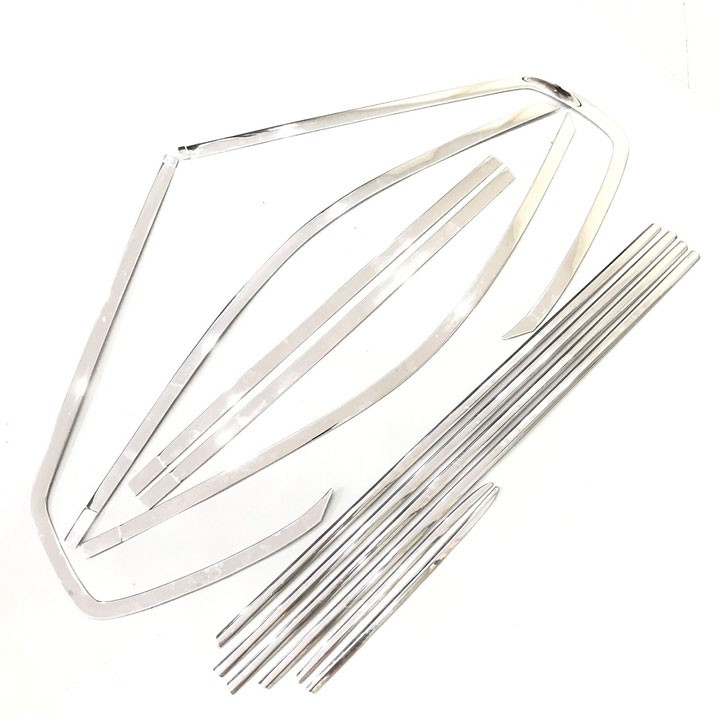 Bộ Nẹp Viền Cong Kính ,Chân Kính Inox Dành Cho Xe Ô Tô - Land Cruiser Prado