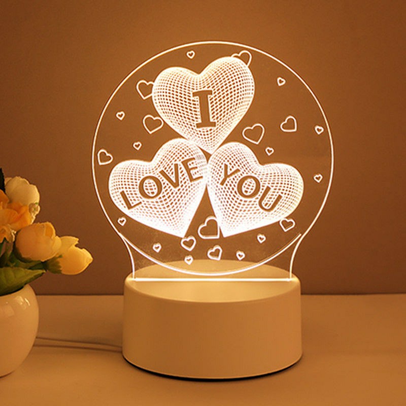 Đèn ngủ 3D Led để bàn nhiều mẫu hình cực cute, decor không gian sống DEXI