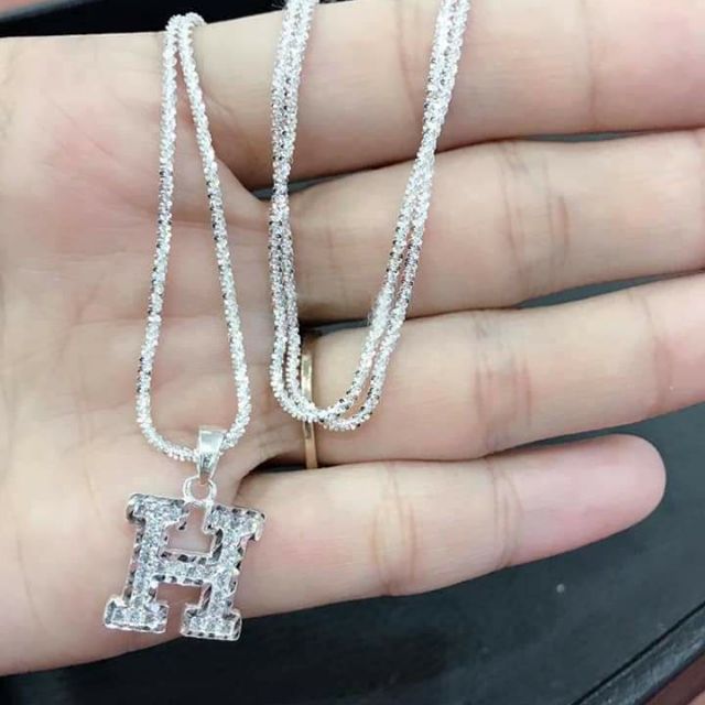 Dây chuyền H bạc cho nữ