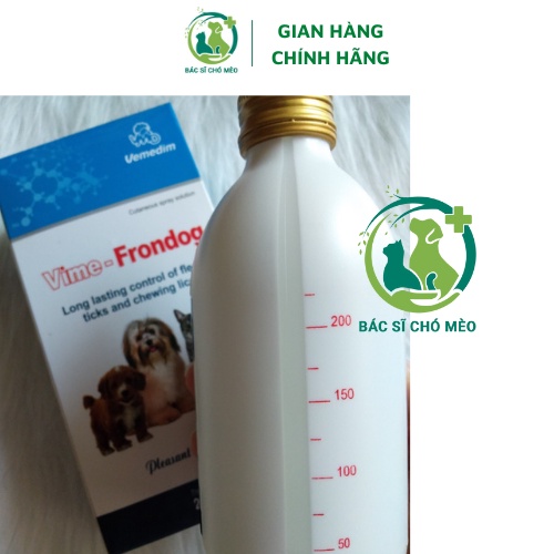 VIME FRONDOG 250ML- Chai Xịt Diệt Ve Rận Bọ Chét Chó Mèo CHÍNH HÃNG (VEMEDIM)