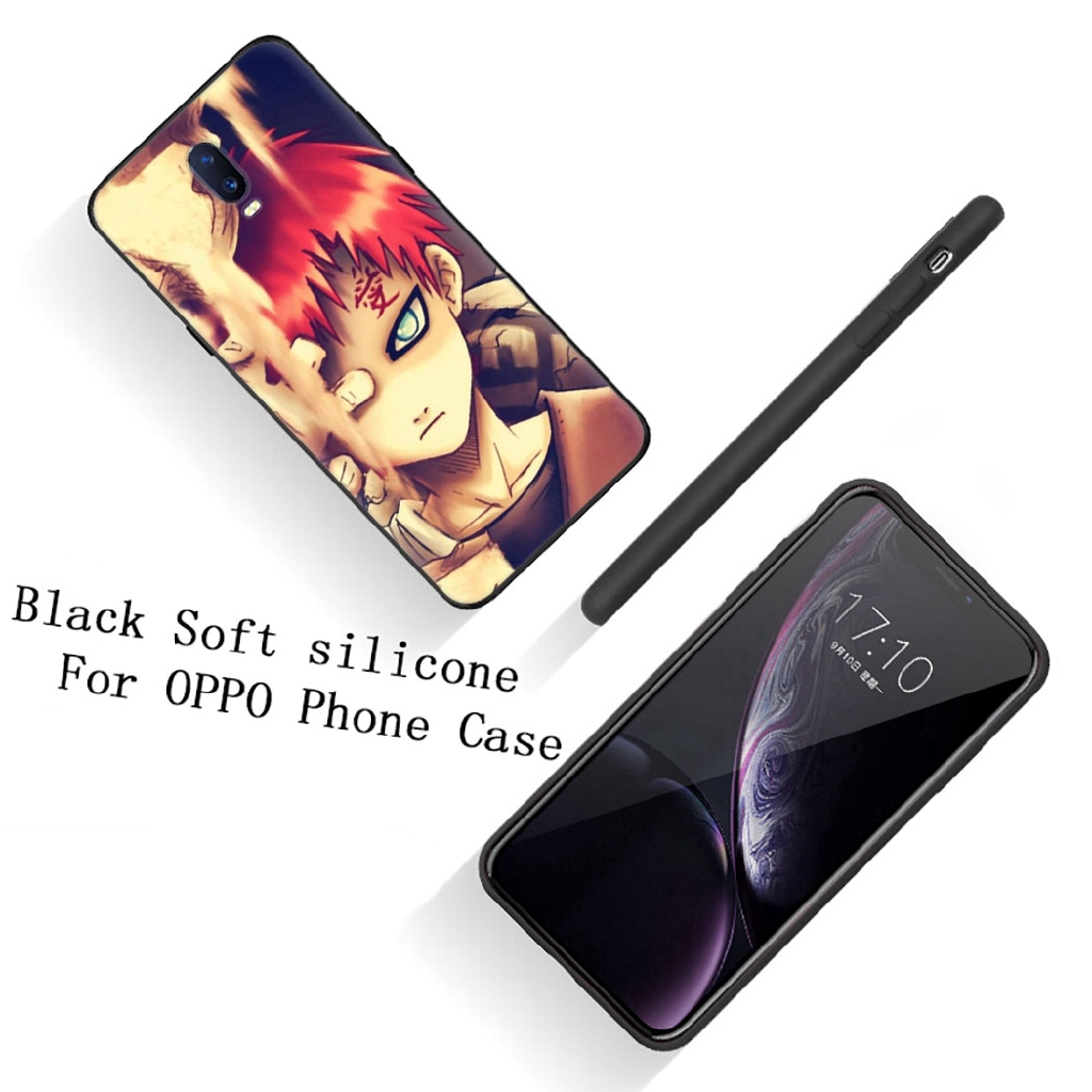 Ốp điện thoại silicon mềm đen hình Gaara anime NARUTO cho OPPO Reno Z 2 2Z 10X Ace 2F Realme 3 Pro X Lite 2 A5