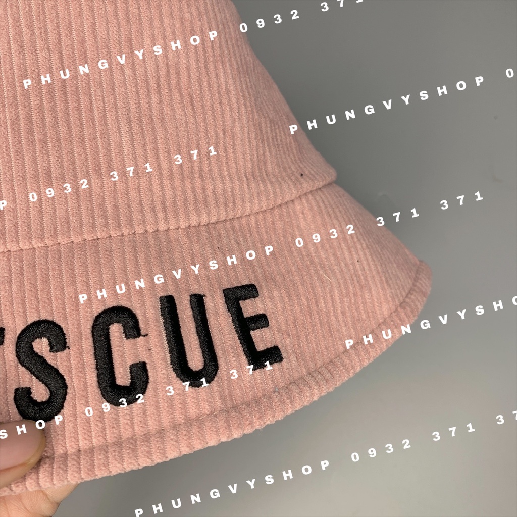 Mũ CỤP cực hot unisex nam nữ- Cup NHUNG TĂM TO RESCUE - nón sụp bucket tai bèo vành