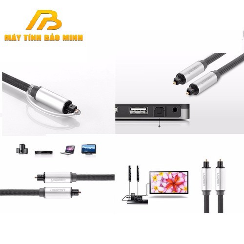 Cáp Âm Thanh Audio Quang (Toslink, Optical) Ugreen Vỏ Nhôm 10539 10542 10541 10540 10542