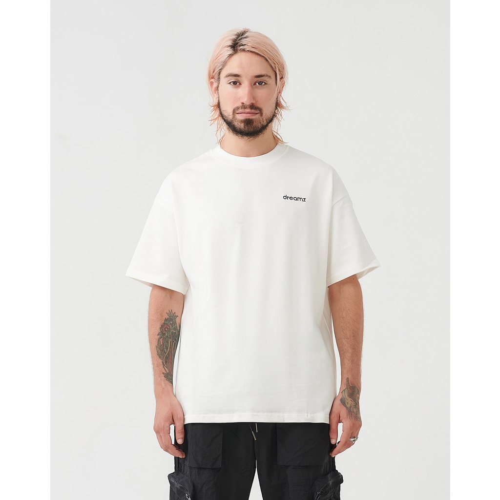 Áo Thun oversized DreamZ SIGNATURE LOGO - WHITE