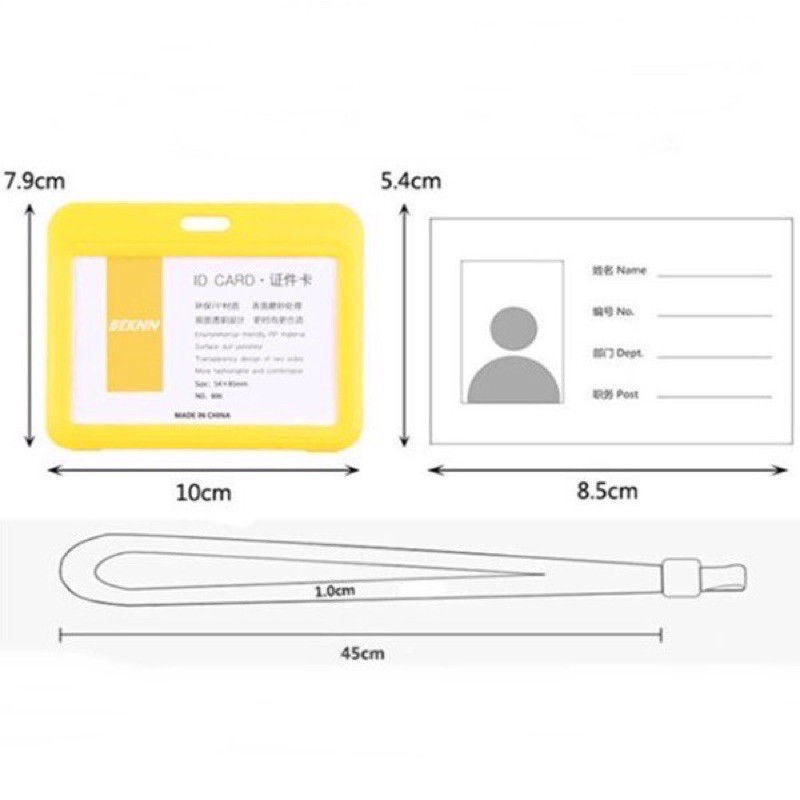 Dây đeo thẻ ngang cho học sinh/sinh viên/nhân viên văn phòng