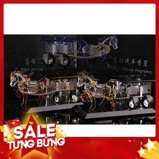 Nước hoa xe ngựa kéo pha lê phong thủy, để bàn hoặc chưng xe ô tô cao cấp & sang trọng -Hàng nhập khẩu