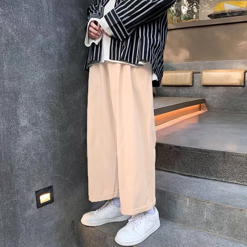 Quần Kaki Nam Baggy Ống Suông Basic Unisex - Kiểu quần baggy nam ống r