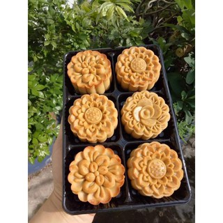 Set 10 khay đen 6 bánh 75g
