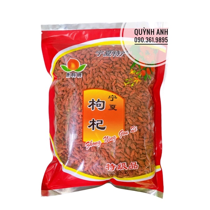 Kỷ tử ngọt Ninh Hạ sấy khô gói 500g