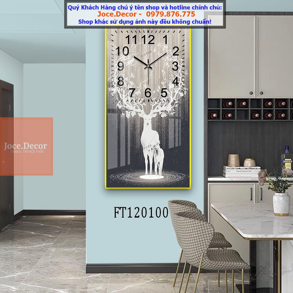 Tranh Đồng Hồ Treo Tường Trang Trí Kim Trôi Mạ Vàng Cao Cấp, Tranh Đồng Hồ Tráng Gương in UV 5D Bóng Đẹp Sang Trọng