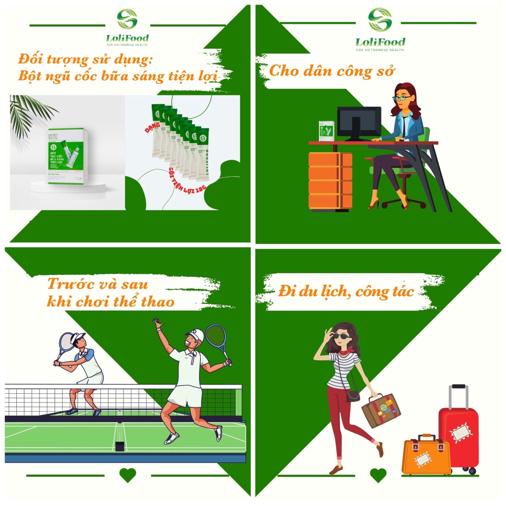 Bột Ngũ Cốc Lolifood Bữa Sáng Tiện Lợi