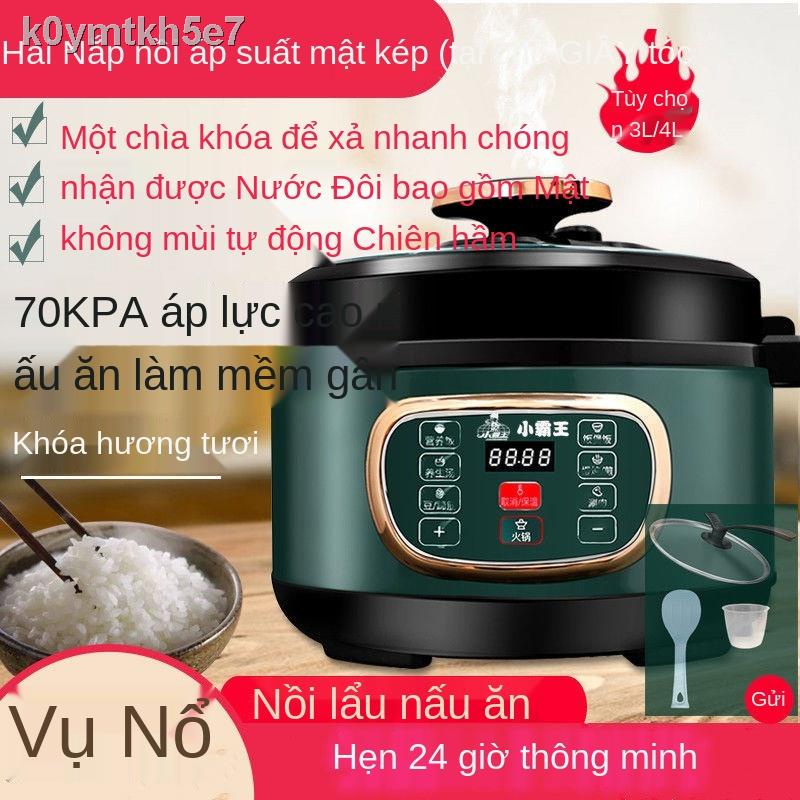 (Giá Hủy Diệt)Xiaobawang gia dụng đa chức năng lẩu điện tự động nồi cơm nhỏ áp suất 3L4L nấu thông minh