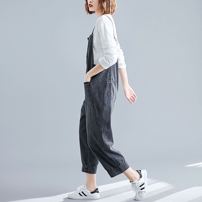 [ORDER] Quần yếm jean nữ bigsize năng động trẻ trung (fit 75kg) | BigBuy360 - bigbuy360.vn