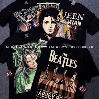 (M, L, XL, XXL) ÁO IN MICHAEL JACKSON MJ - BILLIE EILISH - QUEEN Bohemian Rhapsody - THE BEATLES - ÁO ROCK BAND TEE