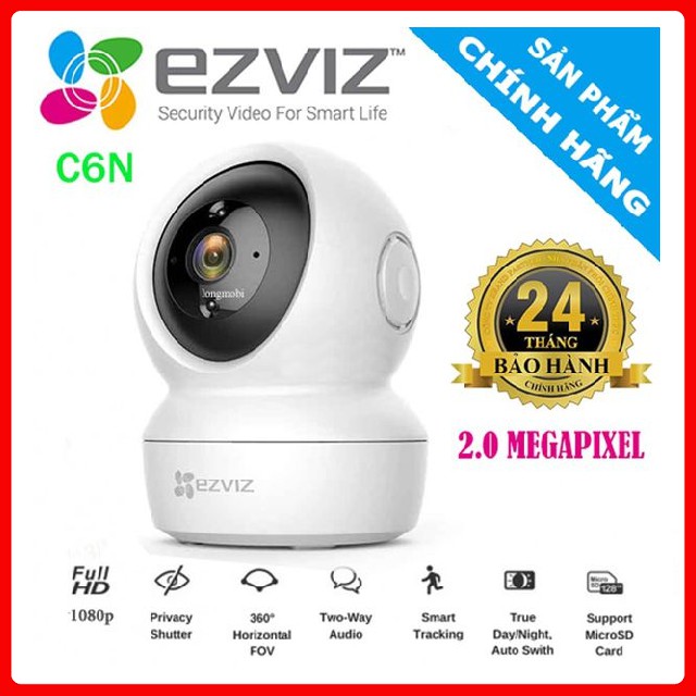 [Tặng thẻ nhớ 32GB] Camera IP Ezviz C6N 2MB FullHD 1080p - Chính hãng