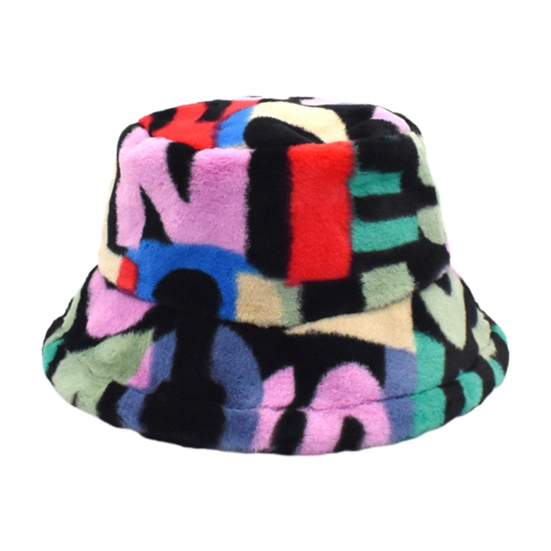 Nón Tai Bèo Lông Thỏ Giả Vành Rộng Không Có Vành Che Phủ Mặt Giữ Ấm