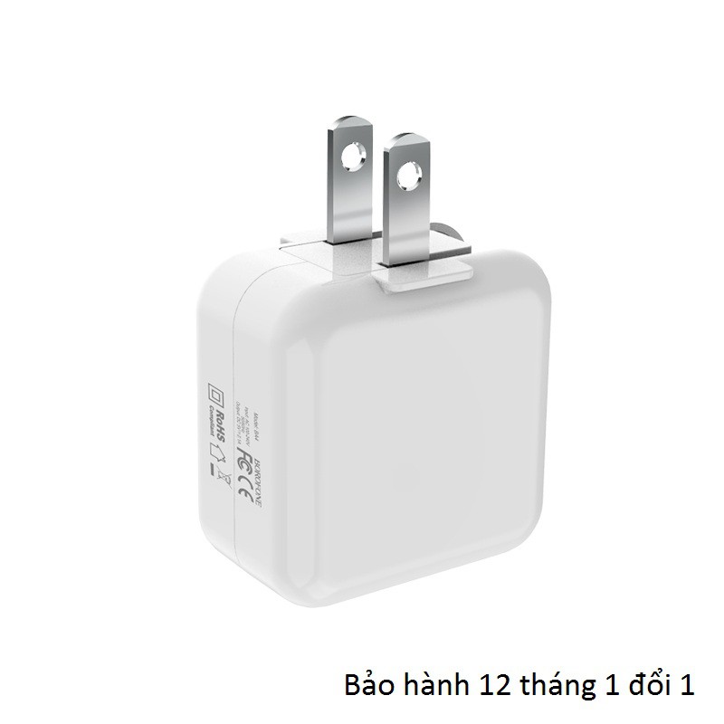 Cốc sạc củ sạc có thể gập phích cắm, dòng điện đầu ra 2.1A dùng cho điện thoại máy tính bảng  BA4 iPlug